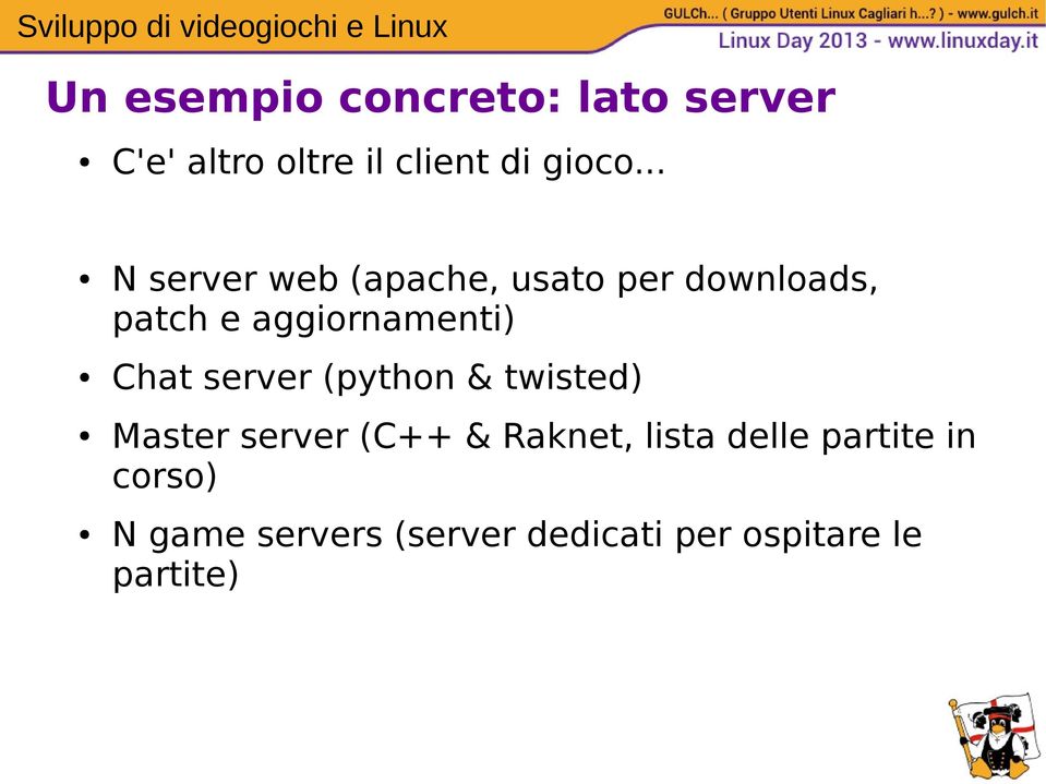 Chat server (python & twisted) Master server (C++ & Raknet, lista