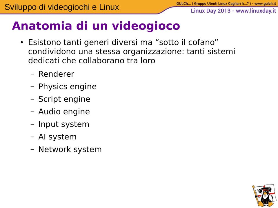 sistemi dedicati che collaborano tra loro Renderer Physics