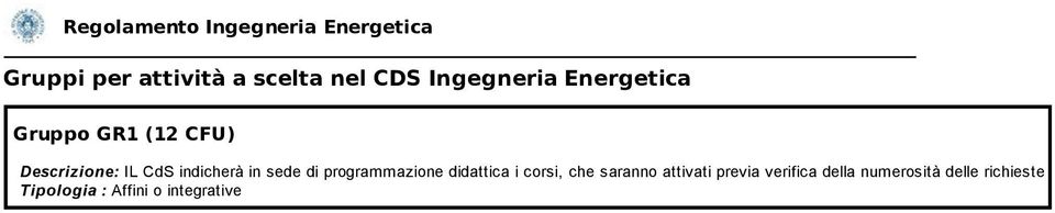 programmazione didattica i corsi, che saranno attivati previa