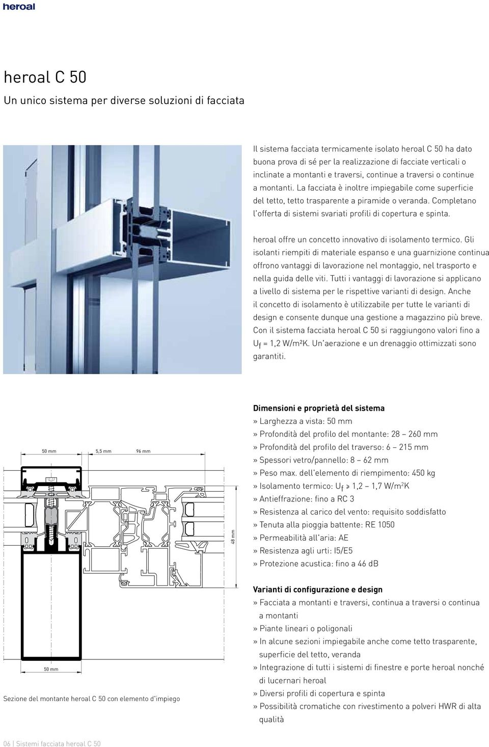 Completano l'offerta di sistemi svariati profili di copertura e spinta. heroal offre un concetto innovativo di isolamento termico.