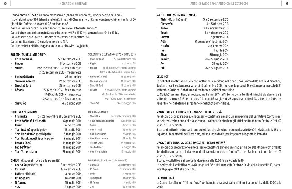 Nel ciclo settennale: anno 6. Dalla istruzione el secono antuario: anno 1945 o 1947 (si annunciano: 1944 o 1946). Dalla nascita ello tato i Israele: anno 67 (si annunciano: 66).