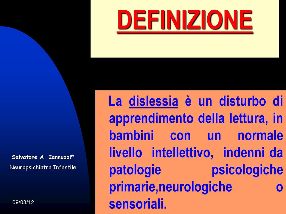 disturbo di apprendimento della lettura, in bambini con un