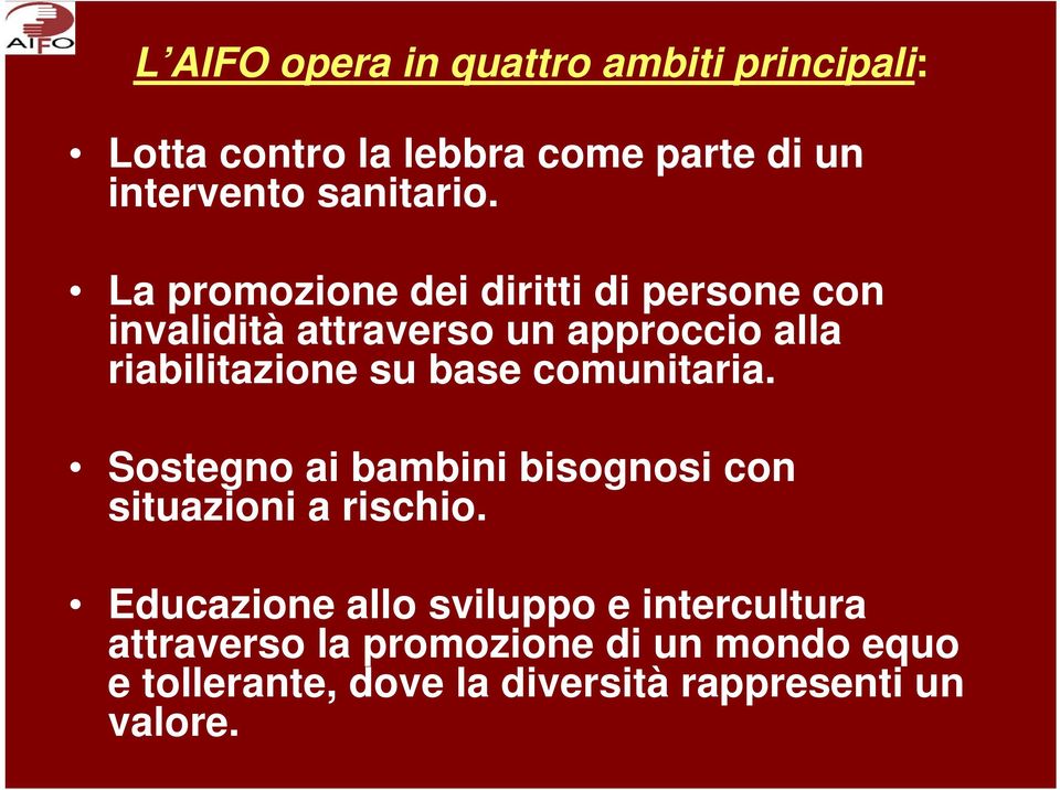 comunitaria. Sostegno ai bambini bisognosi con situazioni a rischio.