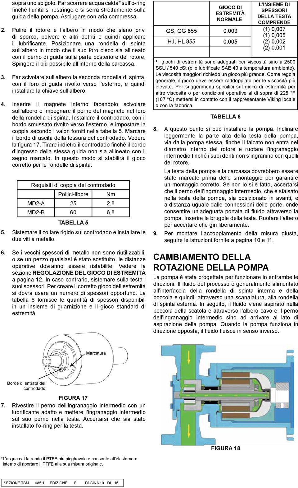 Posizionare una rondella di spinta sull albero in modo che il suo foro cieco sia allineato con il perno di guida sulla parte posteriore del rotore.