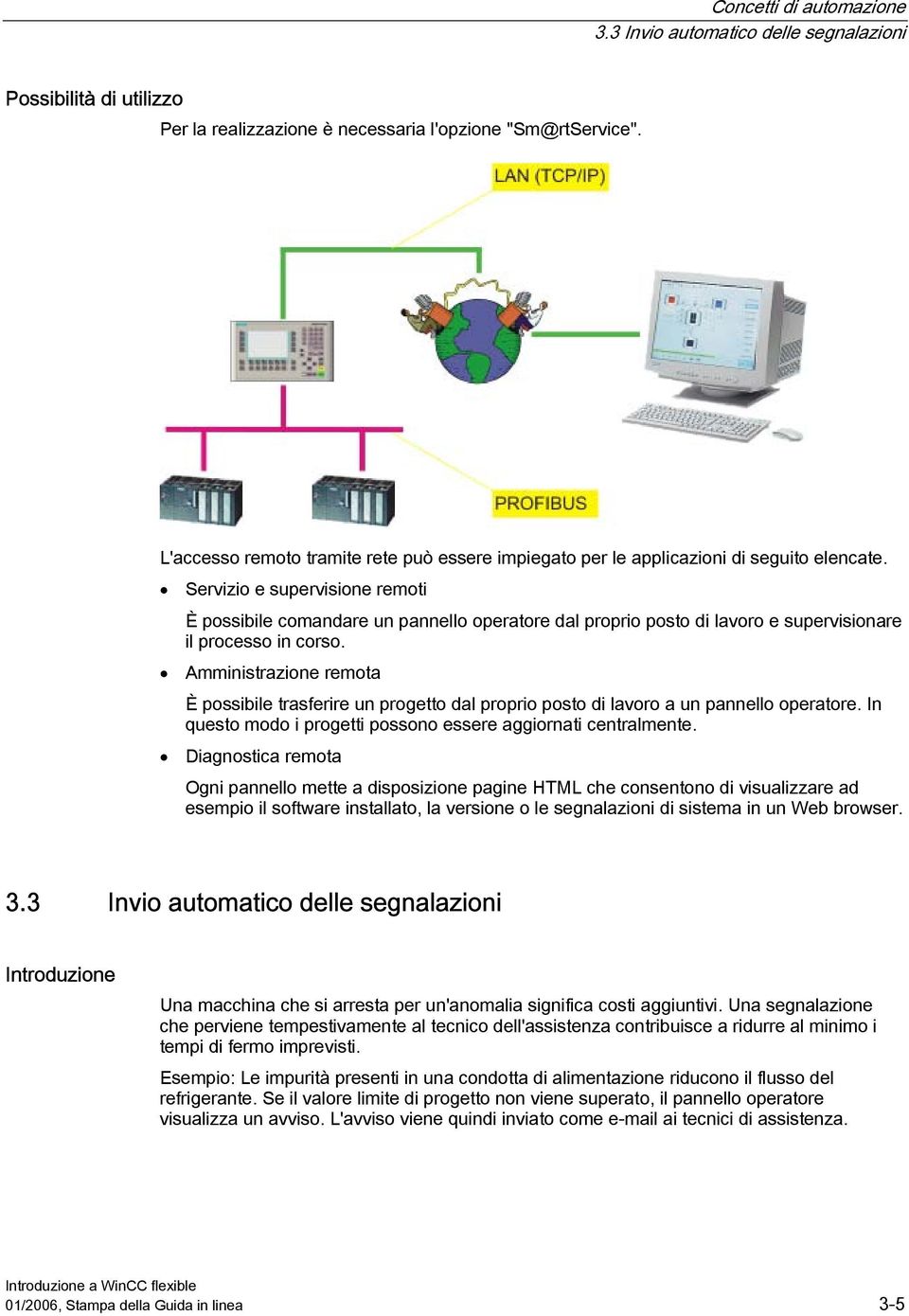 Servizio e supervisione remoti È possibile comandare un pannello operatore dal proprio posto di lavoro e supervisionare il processo in corso.