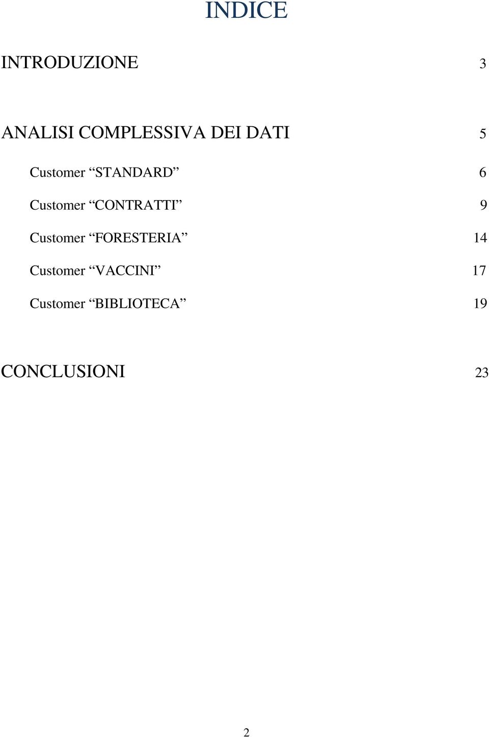 CONTRATTI 9 Customer FORESTERIA 14 Customer