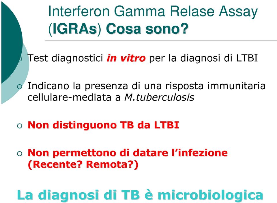 una risposta immunitaria cellulare-mediata a M.