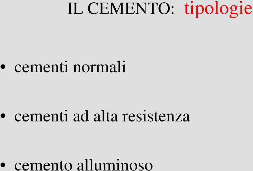 normali cementi ad