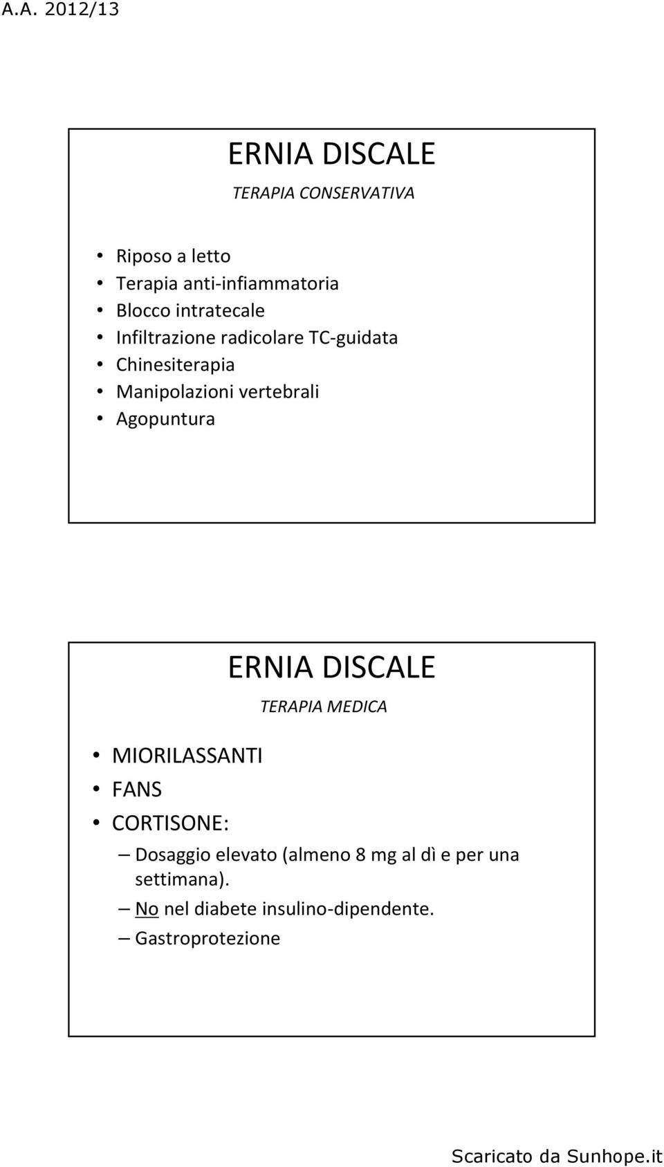 Agopuntura MIORILASSANTI FANS CORTISONE: Dosaggio elevato (almeno 8 mg al dì e per una