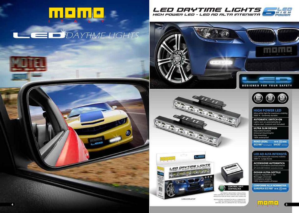 lighting when position or head lamps are turned on regolazione AUTOMATICA della