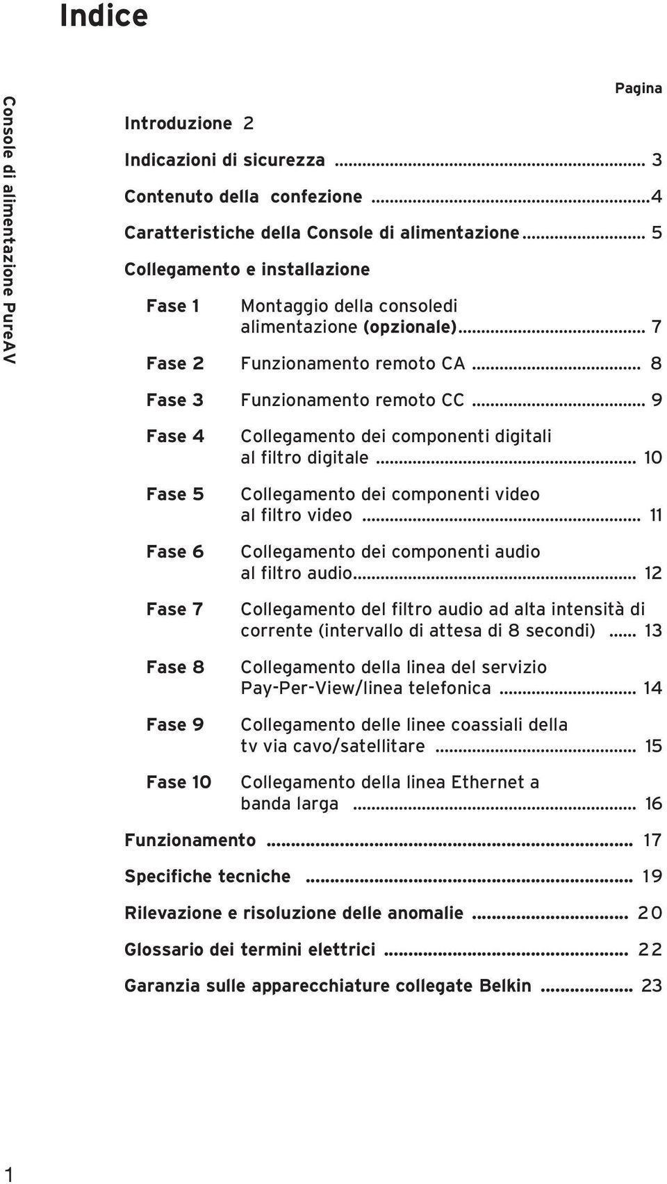 .. 9 Fase 4 Fase 5 Fase 6 Fase 7 Fase 8 Fase 9 Fase 10 Collegamento dei componenti digitali al filtro digitale... 10 Collegamento dei componenti video al filtro video.