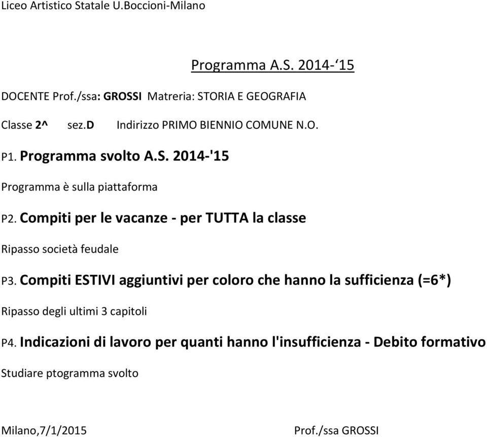 Compiti per le vacanze per TUTTA la classe Ripasso società feudale Ripasso