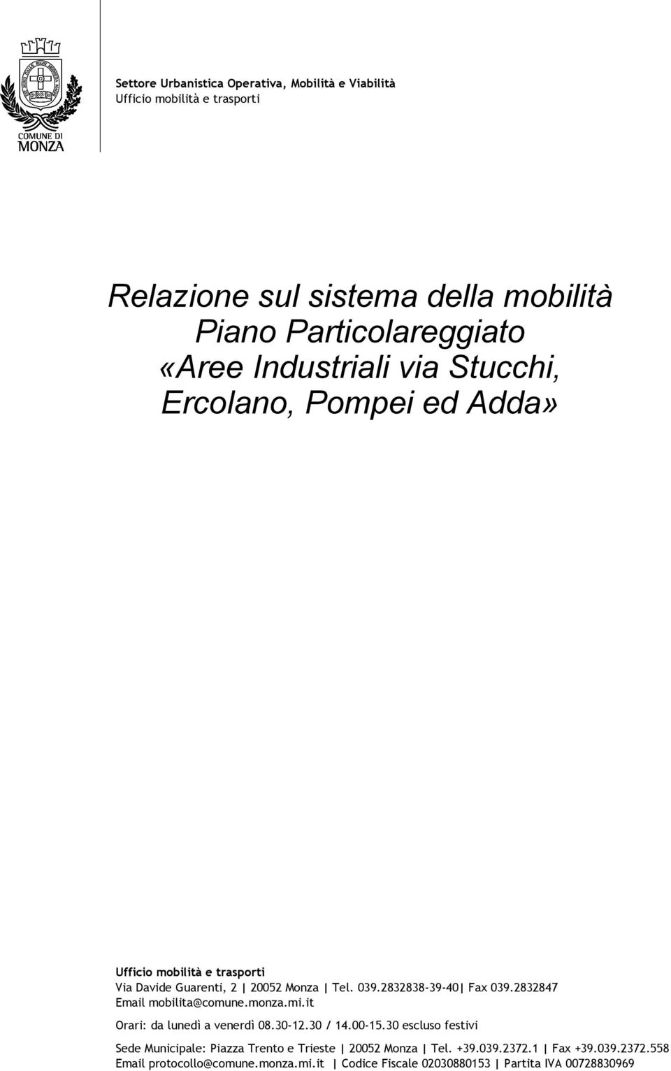 mobilità Piano Particolareggiato «Aree