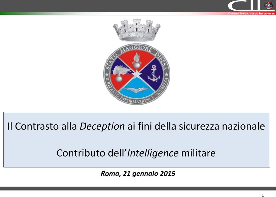 Contributo dell Intelligence