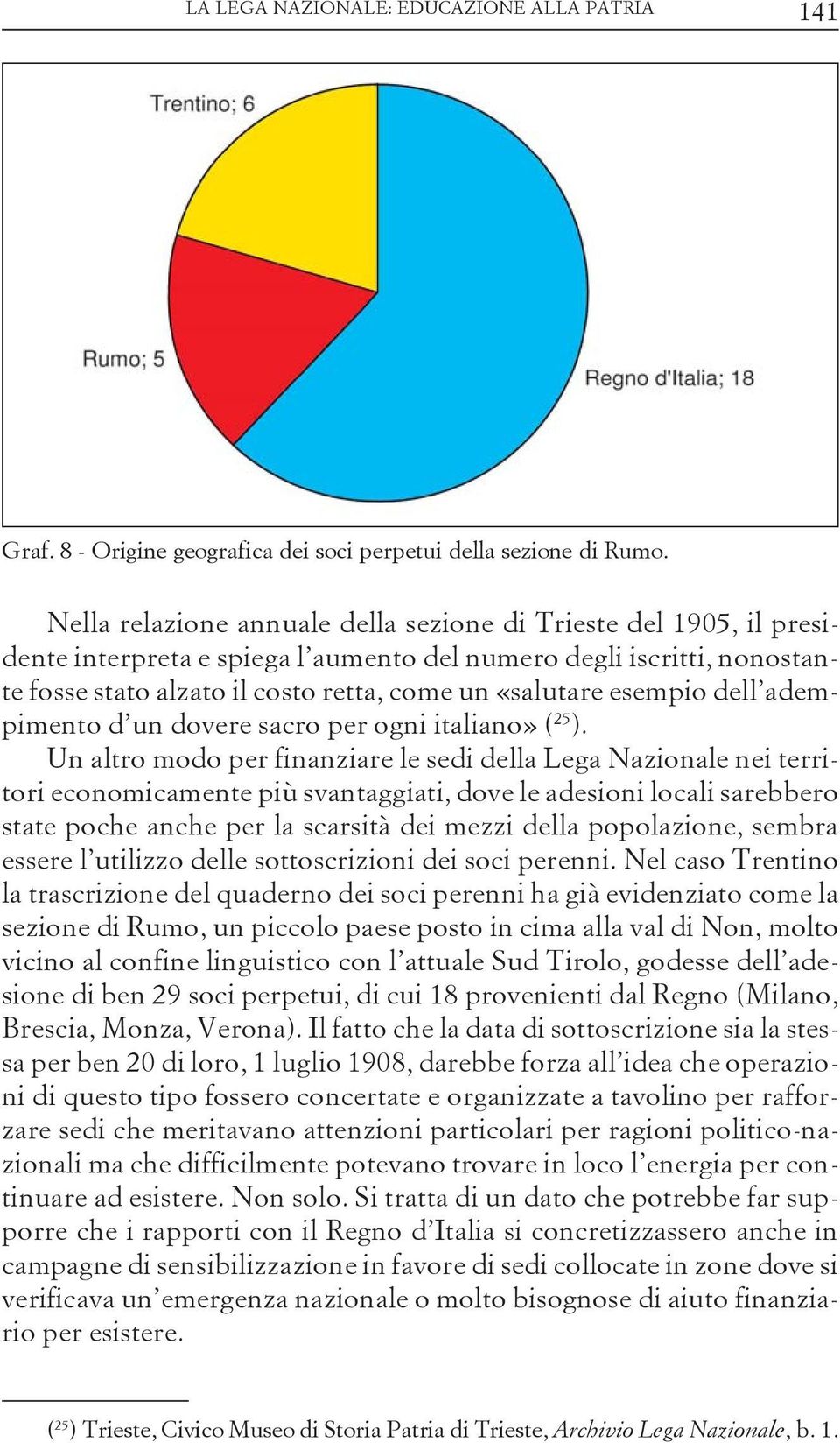 esempio dell adempimento d un dovere sacro per ogni italiano» ( 25 ).