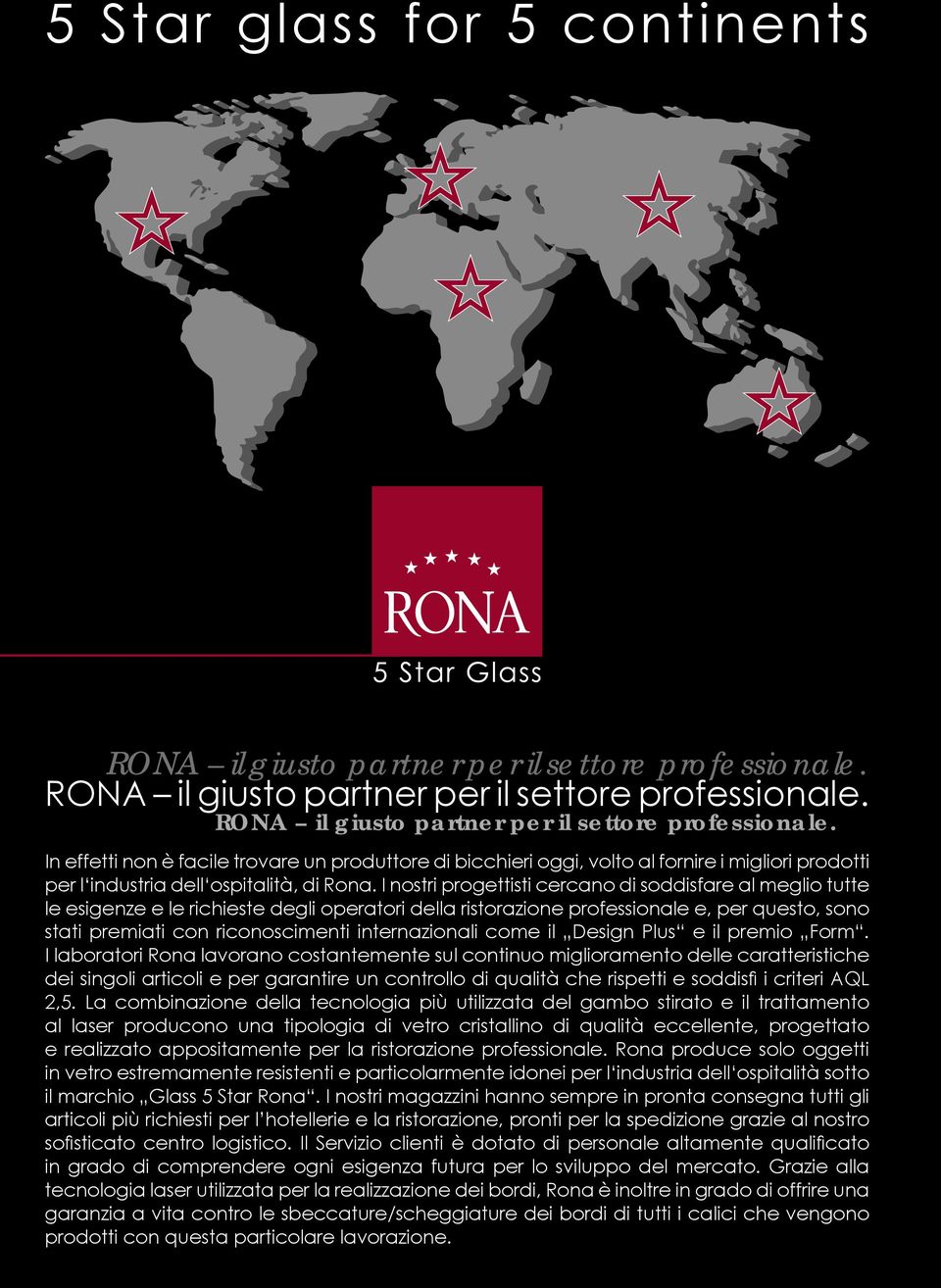 In effetti non è facile trovare un produttore di bicchieri oggi, volto al fornire i migliori prodotti per l industria dell ospitalità, di Rona.