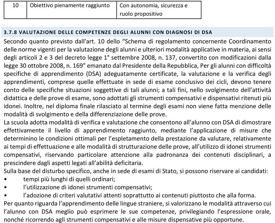 legge 1 settembre 2008, n. 137, convertito con modificazioni dalla legge 30 ottobre 2008, n.