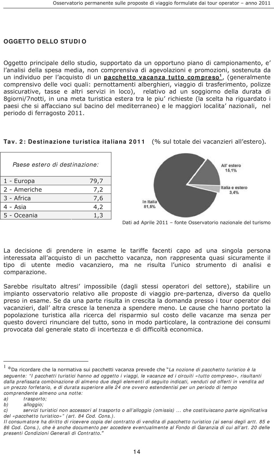 servizi in loco), relativo ad un soggiorno della durata di 8giorni/7notti, in una meta turistica estera tra le piu richieste (la scelta ha riguardato i paesi che si affacciano sul bacino del