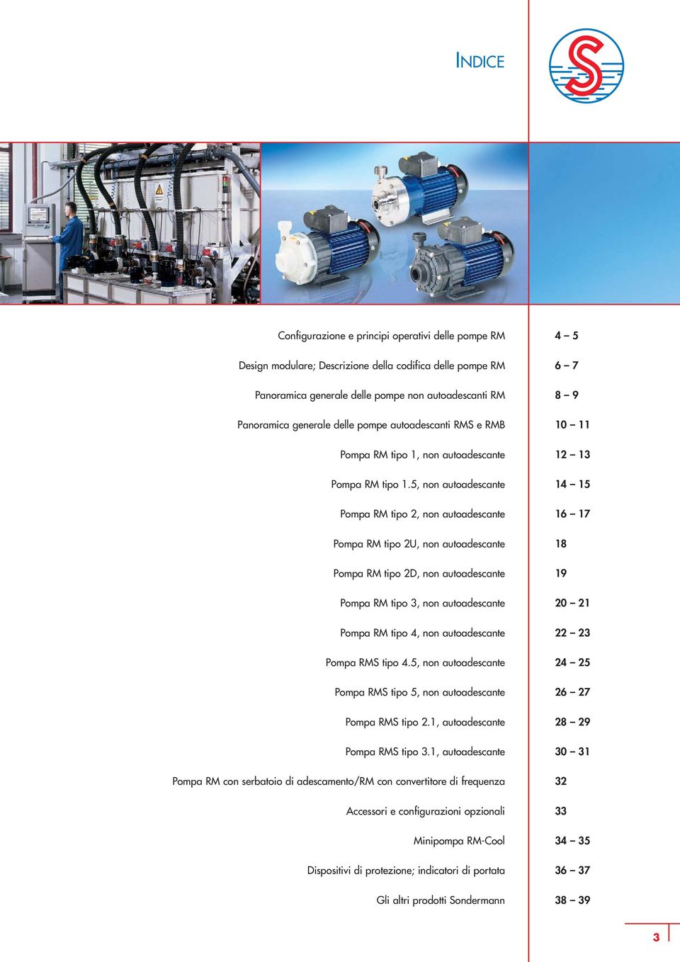 5, non autoadescante 14 15 Pompa RM tipo 2, non autoadescante 16 17 Pompa RM tipo 2U, non autoadescante 18 Pompa RM tipo 2D, non autoadescante 19 Pompa RM tipo 3, non autoadescante 20 21 Pompa RM