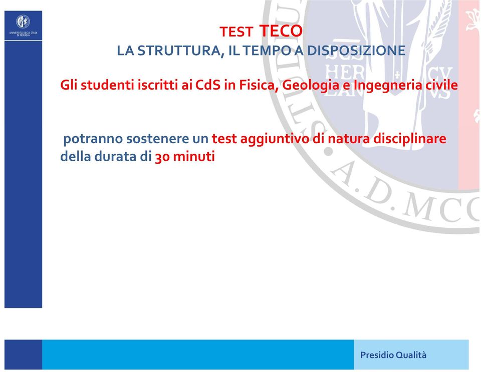 Ingegneria civile potranno sostenere un test