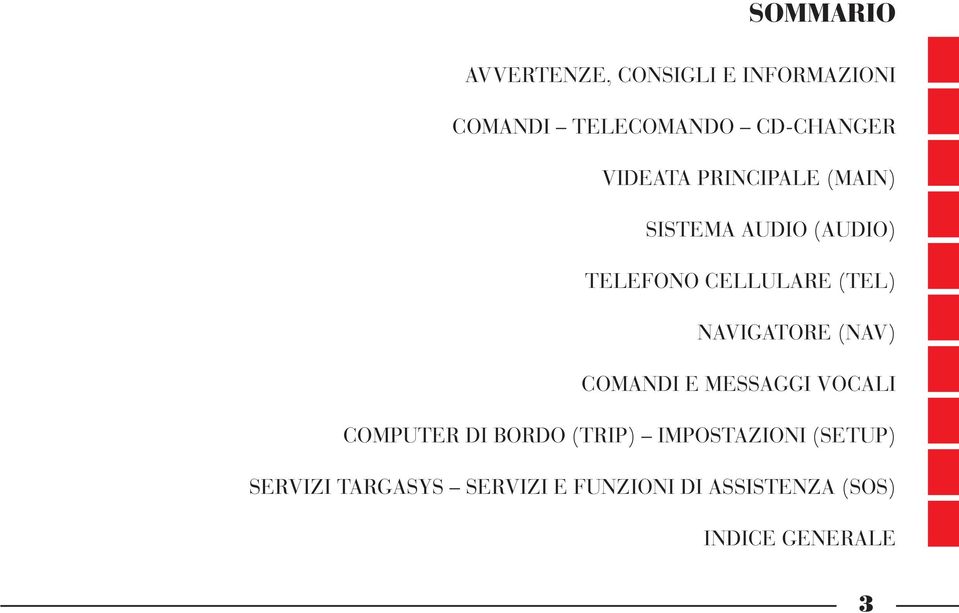 NAVIGATORE (NAV) COMANDI E MESSAGGI VOCALI COMPUTER DI BORDO (TRIP)