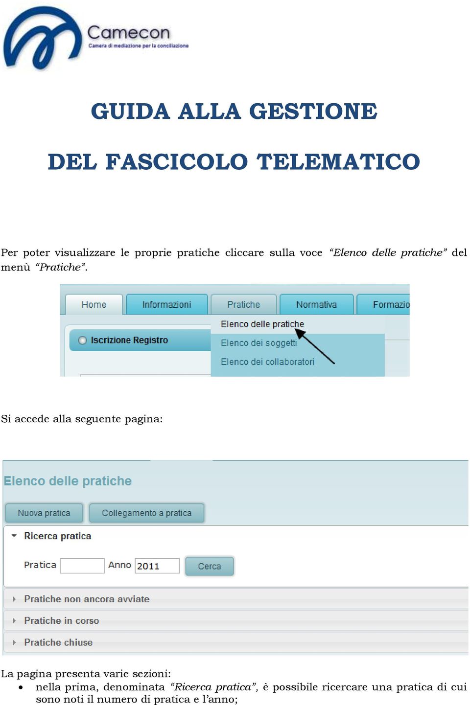 Si accede alla seguente pagina: La pagina presenta varie sezioni: nella prima,