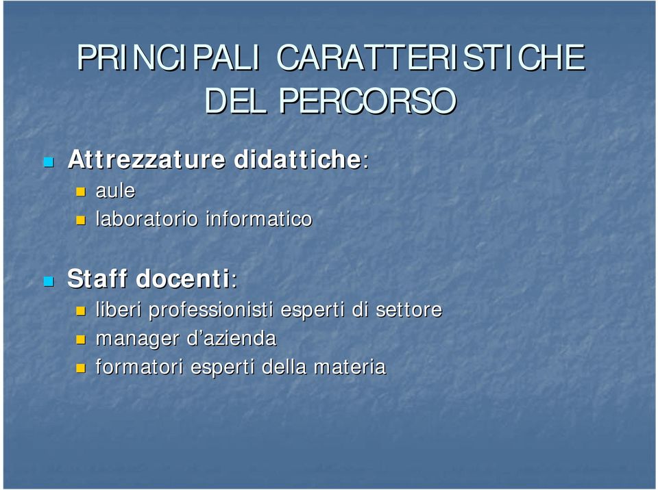 informatico Staff docenti: liberi professionisti