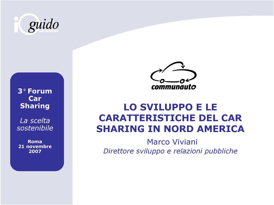 CARATTERISTICHE DEL CAR SHARING IN NORD