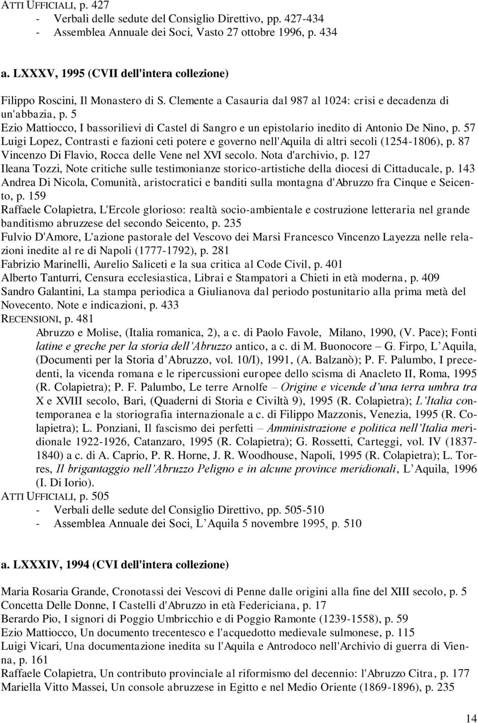 5 Ezio Mattiocco, I bassorilievi di Castel di Sangro e un epistolario inedito di Antonio De Nino, p.