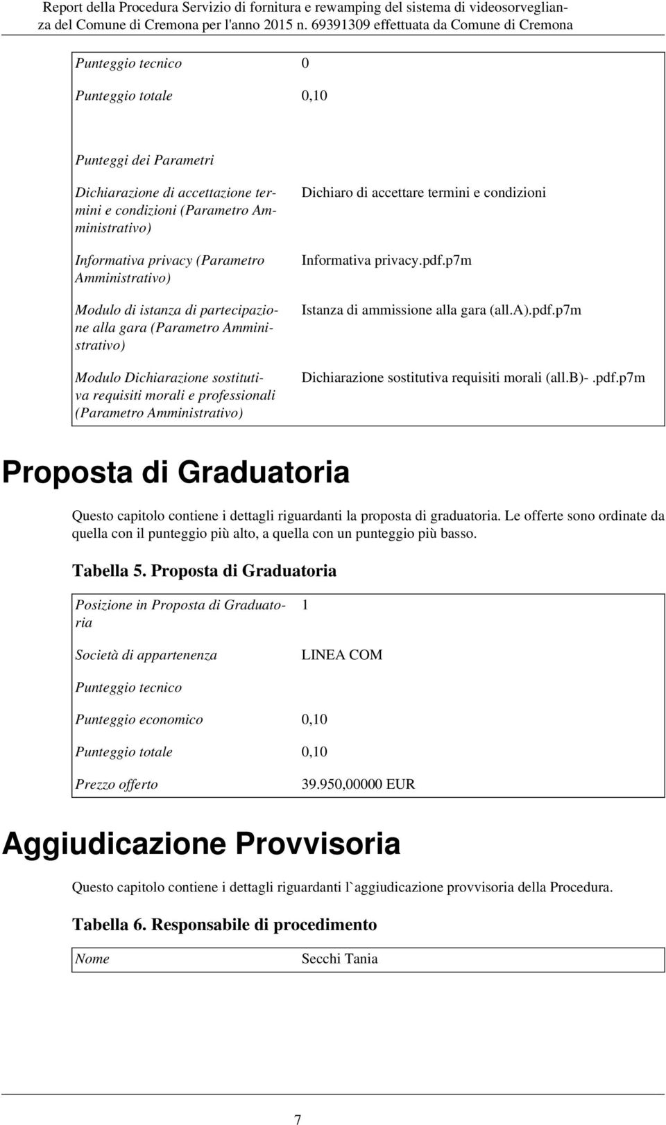 Informativa privacy.pdf.p7m Istanza di ammissione alla gara (all.a).pdf.p7m Dichiarazione sostitutiva requisiti morali (all.b)-.pdf.p7m Proposta di Graduatoria Questo capitolo contiene i dettagli riguardanti la proposta di graduatoria.