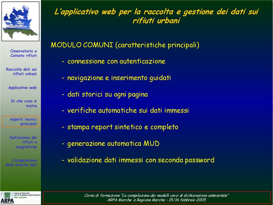 verifiche automatiche sui dati immessi - stampa report sintetico e