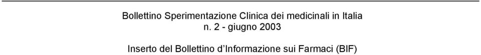 2 - giugno 2003 Inserto del