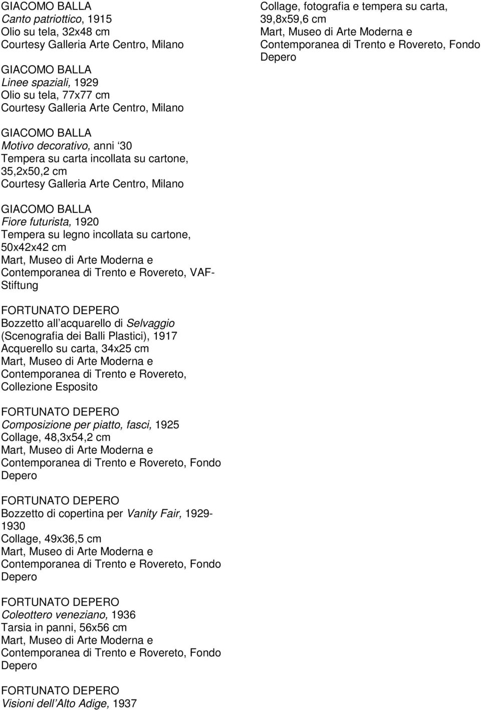 acquarello di Selvaggio (Scenografia dei Balli Plastici), 1917 Acquerello su carta, 34x25 cm Contemporanea di Trento e Rovereto, Collezione Esposito Composizione per piatto,