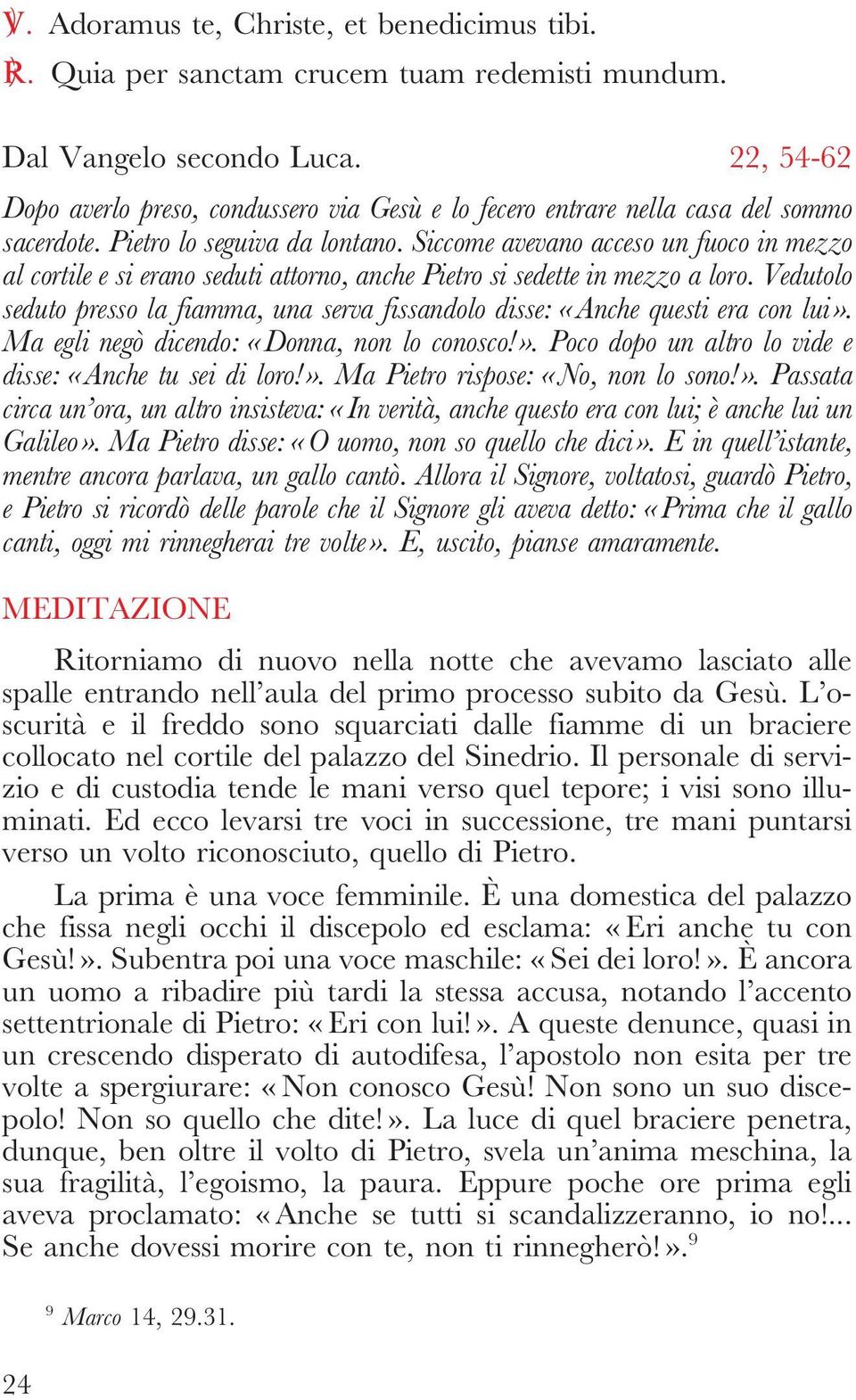 Siccome avevano acceso un fuoco in mezzo al cortile e si erano seduti attorno, anche Pietro si sedette in mezzo a loro.