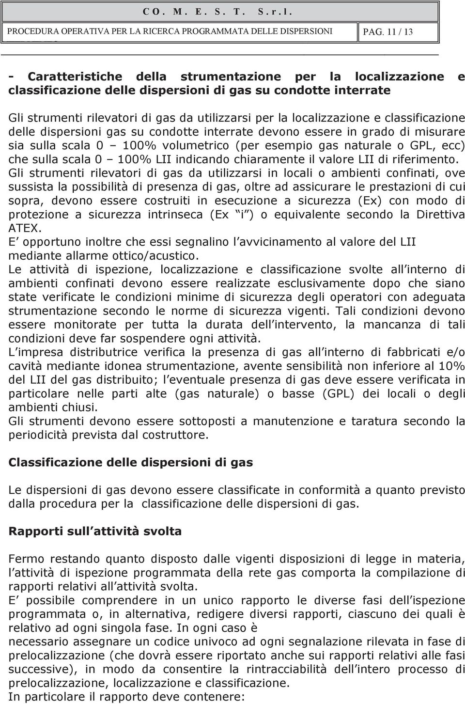 scala 0 100% LII indicando chiaramente il valore LII di riferimento.