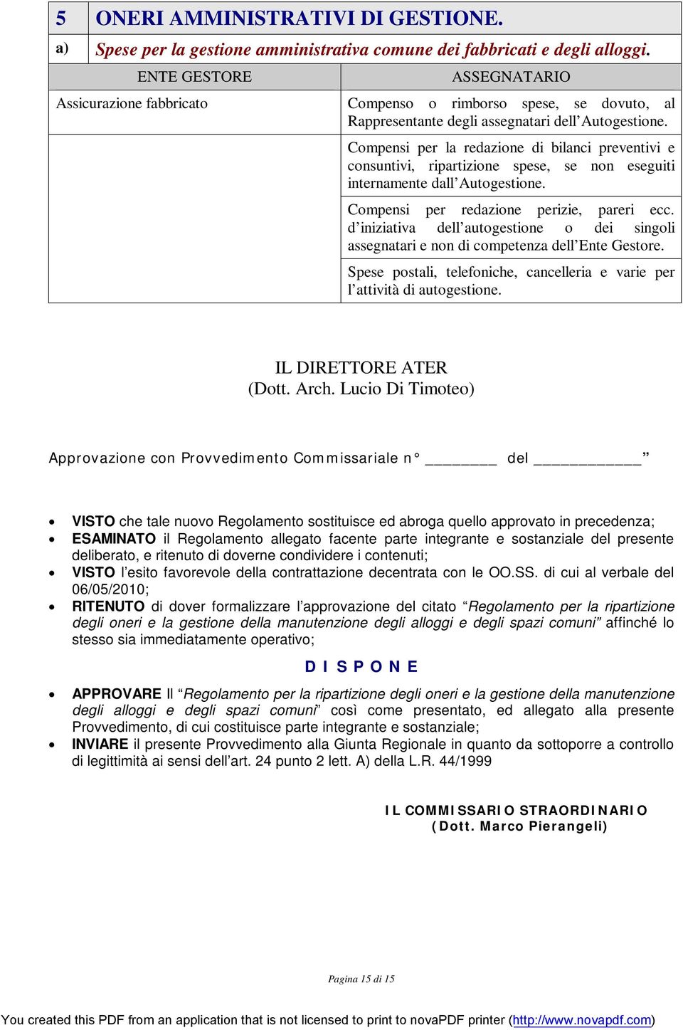 Compensi per la redazione di bilanci preventivi e consuntivi, ripartizione spese, se non eseguiti internamente dall Autogestione. Compensi per redazione perizie, pareri ecc.