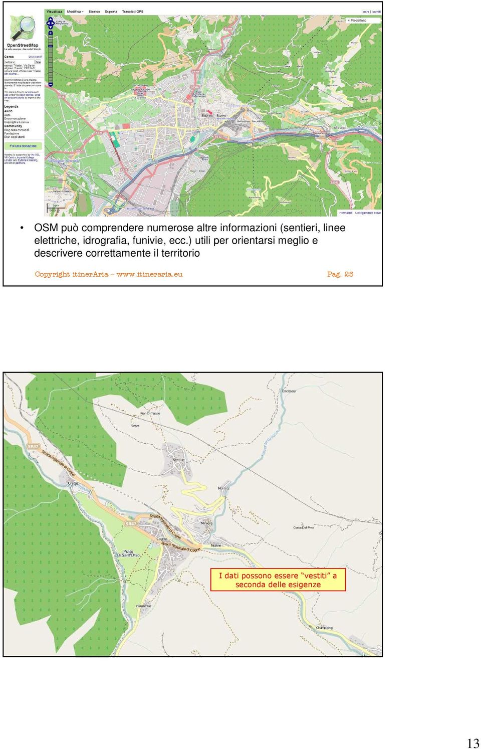 ) utili per orientarsi meglio e descrivere correttamente il territorio Copyright