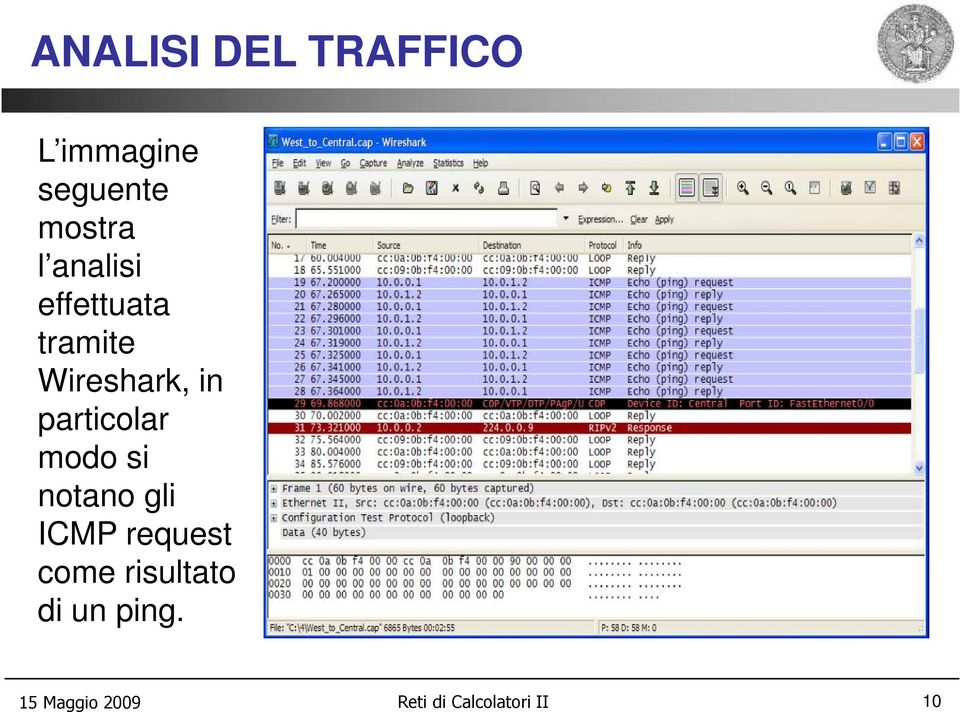 Wireshark, in particolar modo si notano