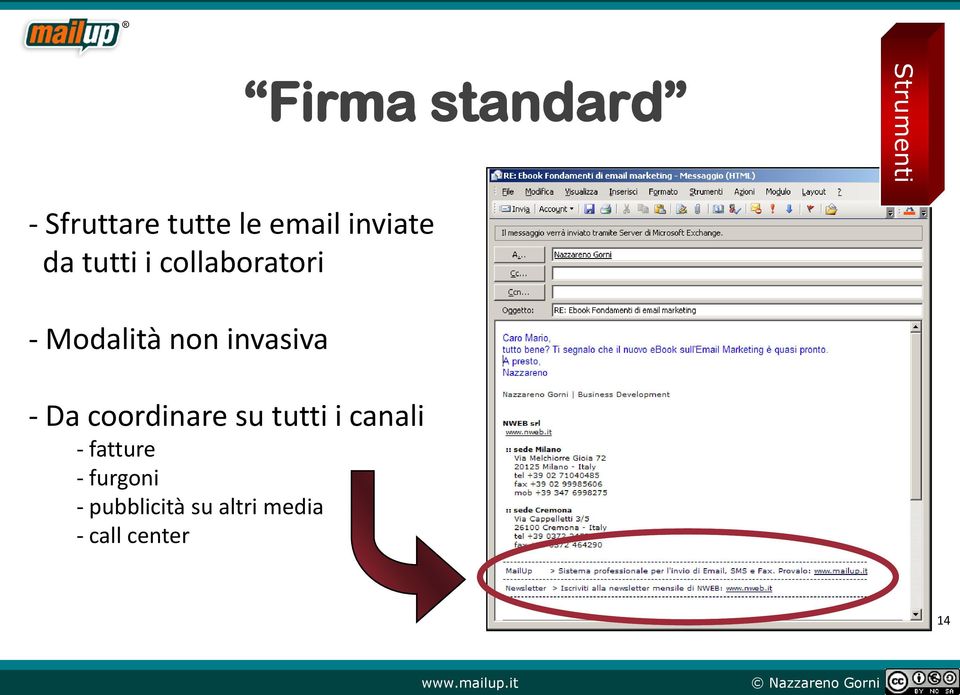 invasiva - Da coordinare su tutti i canali -