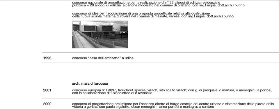 mara chiarcosso 2001 concorso europan 6: Fd097, troughout spaces_villach, sito scelto villach; con g. di pasquale, c.martina, o.meneghini, a.portosi, con la collaborazione di f.bincolettoe di d.