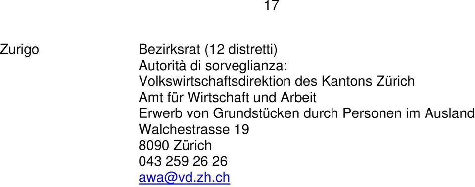 Amt für Wirtschaft und Arbeit Erwerb von Grundstücken durch