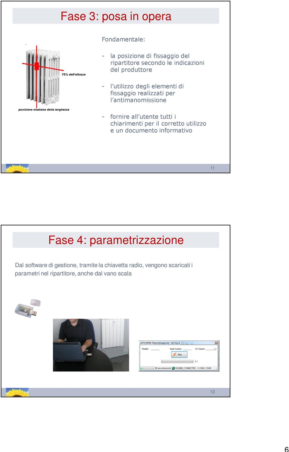 tutti i chiarimenti per il corretto utilizzo e un documento informativo 11 Fase 4: parametrizzazione Dal