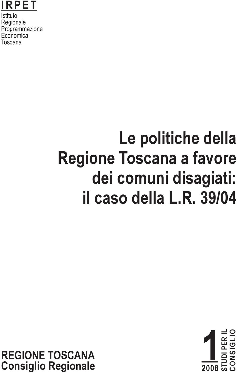 comuni disagiati: il caso della L.R.