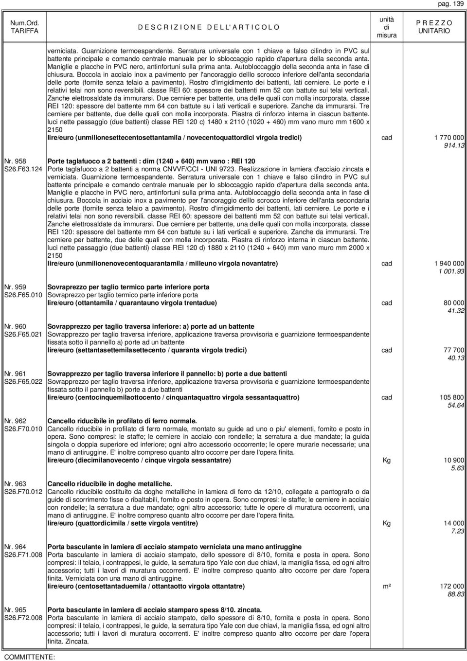 Maniglie e placche in PVC nero, antinfortuni sulla prima anta. Autobloccaggio della seconda anta in fase chiusura.