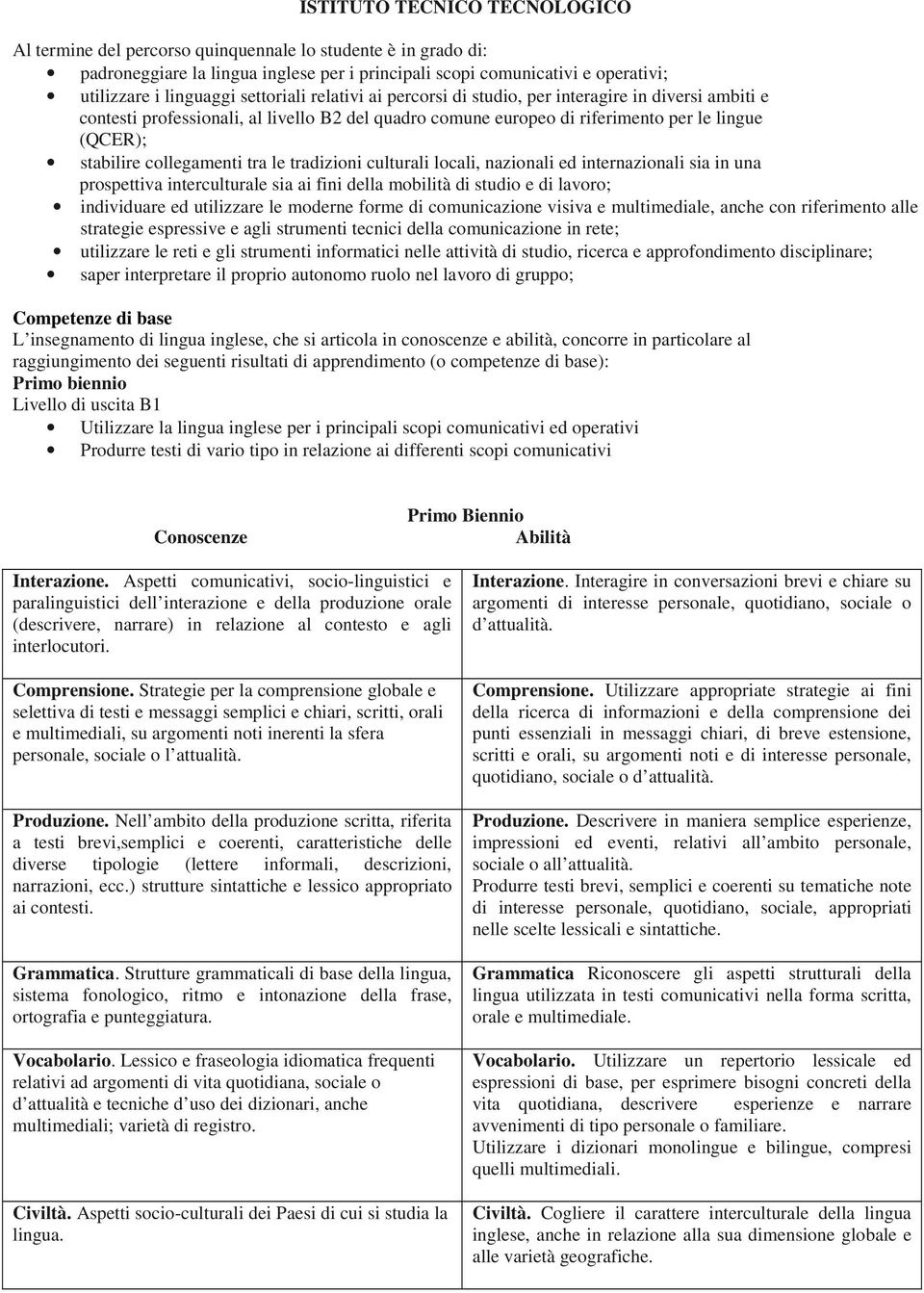 collegamenti tra le tradizioni culturali locali, nazionali ed internazionali sia in una prospettiva interculturale sia ai fini della mobilità di studio e di lavoro; individuare ed utilizzare le