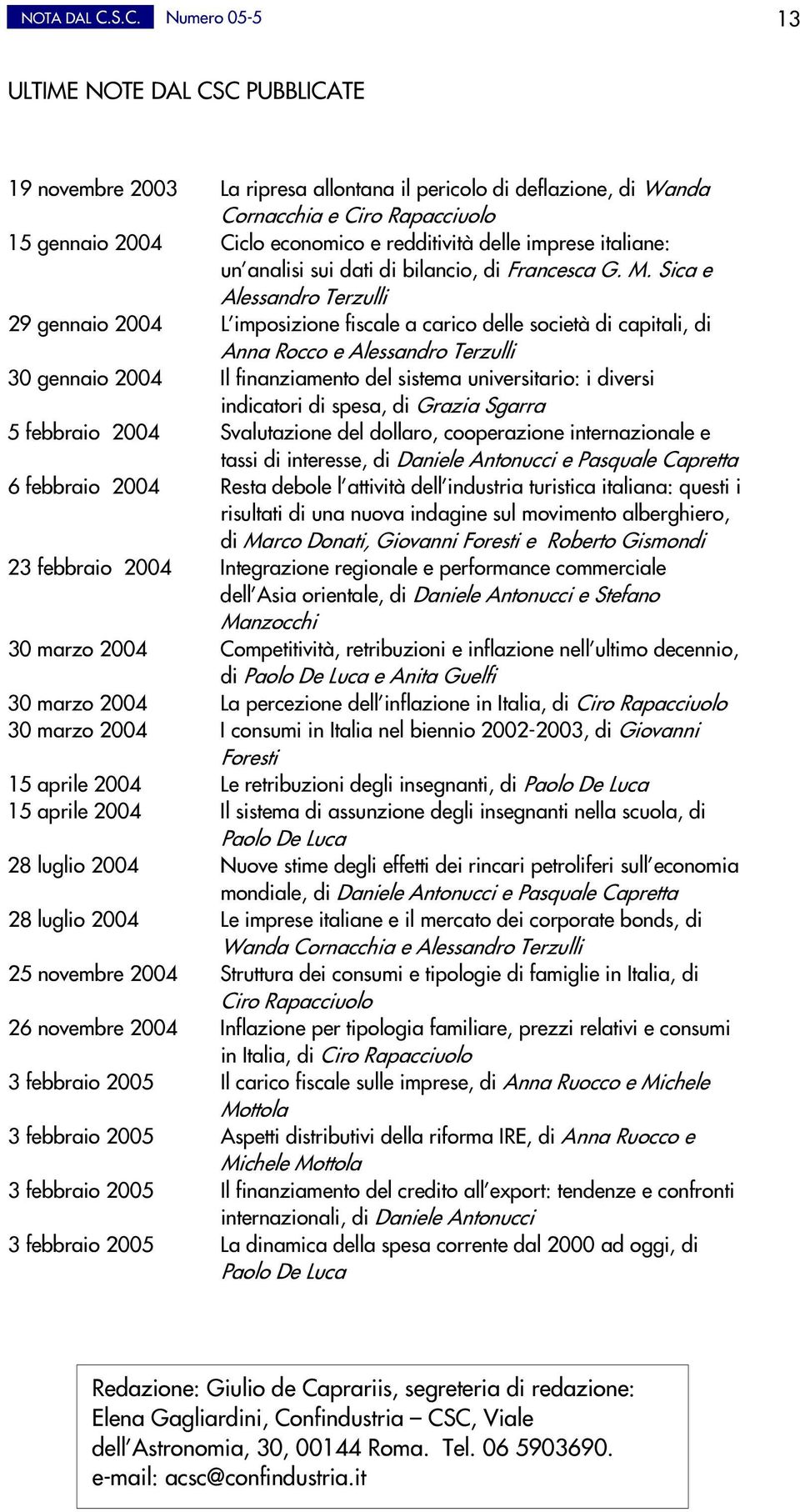 redditività delle imprese italiane: unêanalisi sui dati di bilancio, di Francesca G. M.