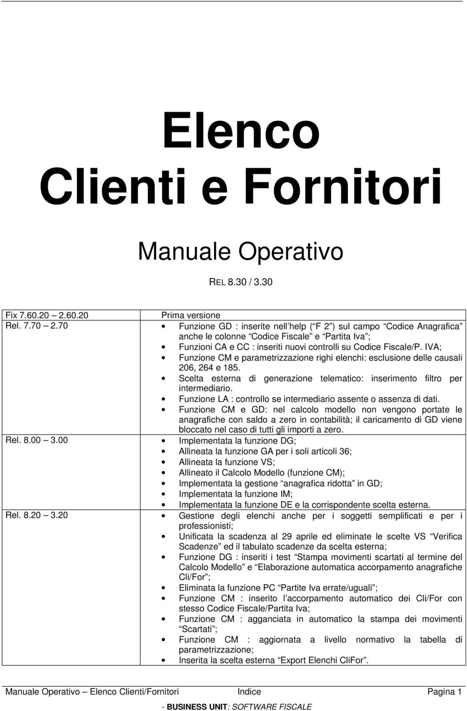 IVA; Funzione CM e parametrizzazione righi elenchi: esclusione delle causali 206, 264 e 185. Scelta esterna di generazione telematico: inserimento filtro per intermediario.