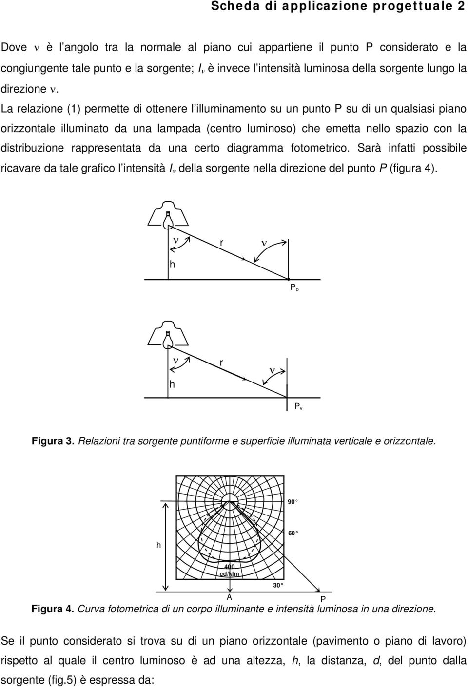 rappresentata da una certo diagramma fotometrico. Sarà infatti possibile ricavare da tale grafico l intensità I ν della sorgente nella direzione del punto P (figura 4). ν r ν P o ν r ν P v Figura 3.