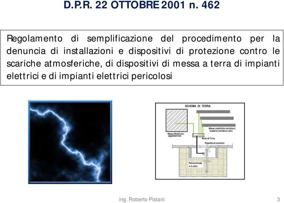 denuncia di installazioni e dispositivi di protezione contro le