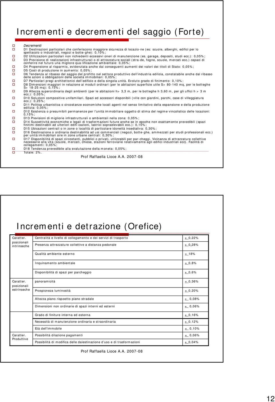 ): 0,05%; D3 Previsione di realizzazioni infrastrutturali o di attrezzature sociali (stra-de, fogne, scuole, mercati ecc.